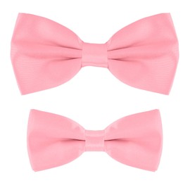 MASADA Father & Son matching set of bowties, pre-tied and smoothly adjustable - Rose
