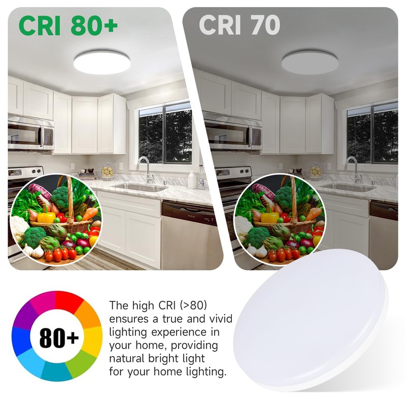 genatu Bathroom Ceiling Light IP65 Waterproof Led Ceiling Light, 17W