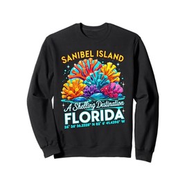 Sanibel Island Florida Shelling Coral Beach Design Sweatshirt