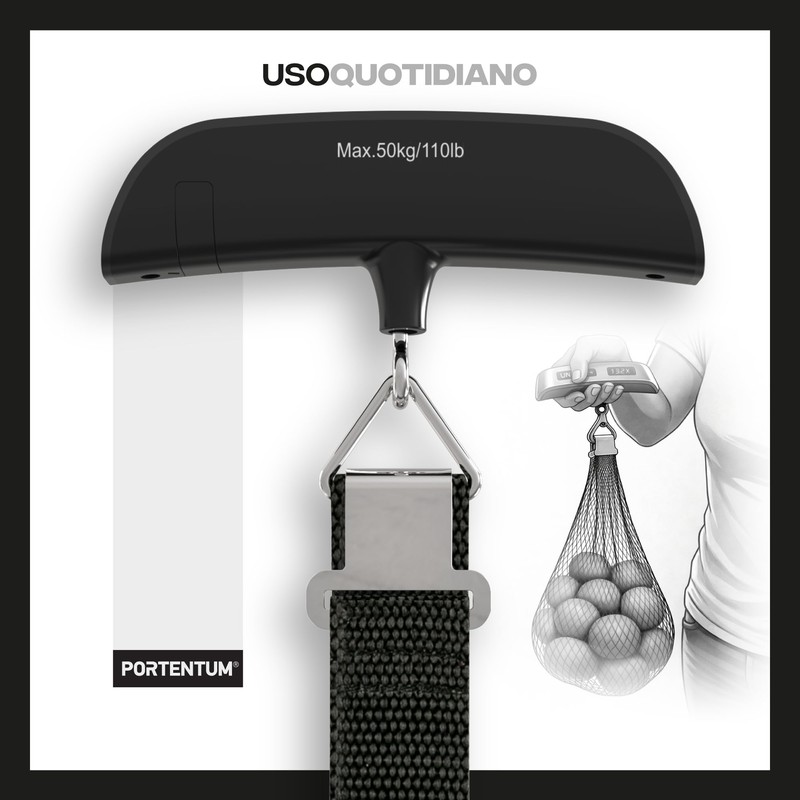 PORTENTUM Pesa valigia da viaggio digitale con schermo LCD –
