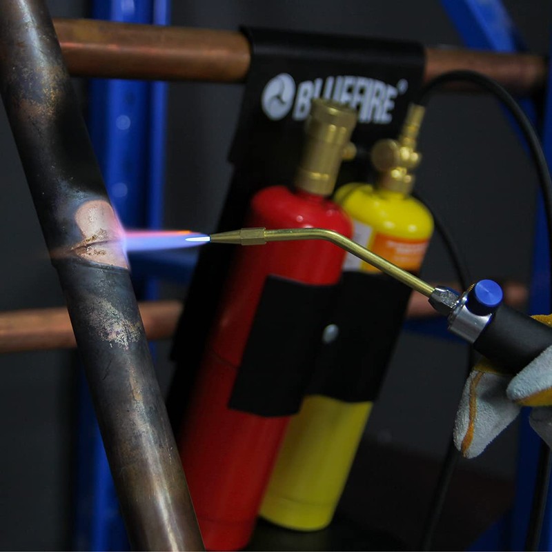 BLUEFIRE Oxypropane Welding Gas Cutting Torch Kit with Flint Lighter