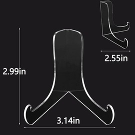 5 Pack Mini Clear Acrylic Easel Display Stands Card Stands for Display Coin, Trading Card Display Easel, Clear Multifunctional Display Holder