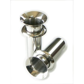 For Grave Flower Stands, Stainless Steel Tube Brim, Φ44 Drops, 2 Pieces (1 Pair)