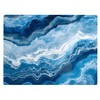 Light Dark Blue With White Marble Kitchen Glass Cutting Board