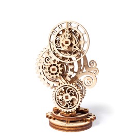 Ugears Steampunk Clock 3D Wooden Puzzle - Wooden Clock Mechanical Model Construction Set - DIY Model Kits for Adults - Ideal Christmas and New Year Gift - Gorgeous Home Décor