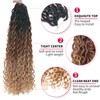 Curly Faux Goddess Locs Crochet Hair 18Inch Pre Looped Synthetic
