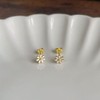 Silver 925 Silver Earrings, Hypoallergenic, Flower, Rose Gold, Sterling Silver