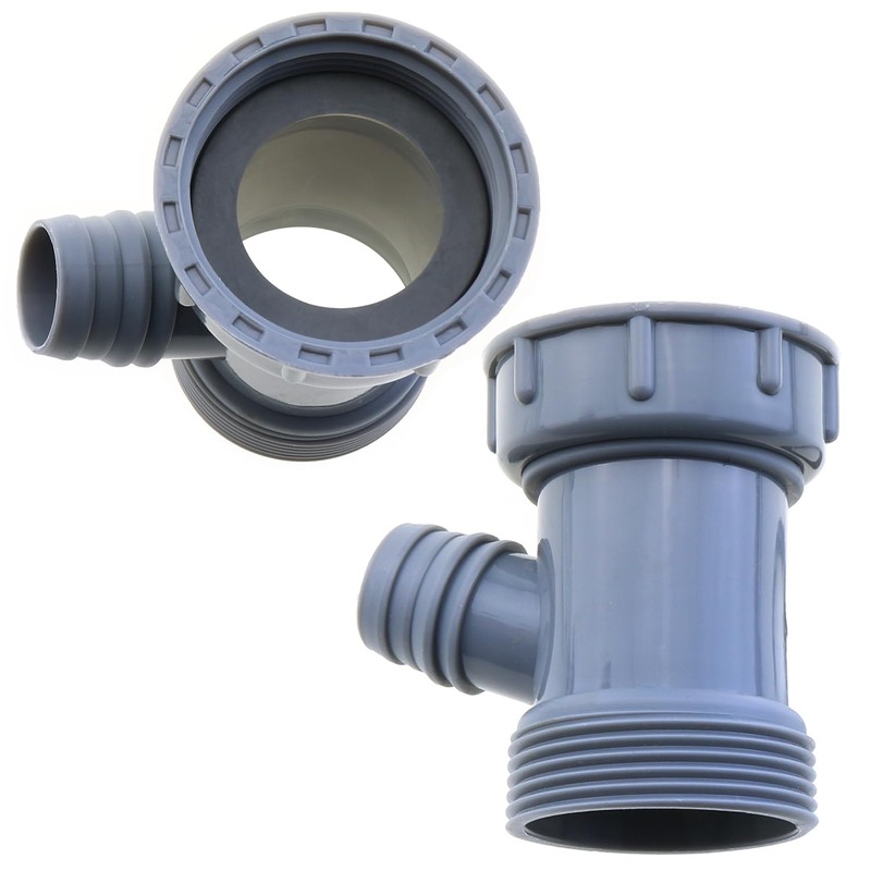 LUORNG 2PCS 45mm Grey Kitchen Sink Drain Adapters Multipurpose Y