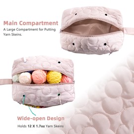 MYBAGZING Cute Crochet Bag Organizer - Yarn Storage Organizer - Yarn Bag for Crocheting - Yarn Storage - Yarn Holder for Crochet Accessories and Supplies, Crochet Hooks, Crochet Gifts