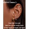 Sanfenly Small Stud Hoop Earrings for Women - 7 Pairs