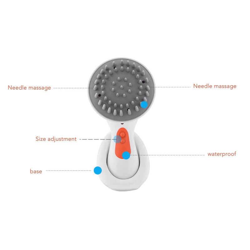 Electric Scalp Massage Brush Kneading Waterproof Rechargeable Multi Functional Vibration