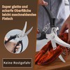 Poultry Scissors, Meat Scissors, Kitchen Scissors with Metal Handles, Non-Slip