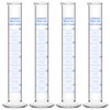 Labasics 4-Pack Borosilicate Glass 50 ml Heavy Wall Graduated Cylinder