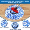 4 Pack Mop Replace Heads for 2 Tank System, Spin