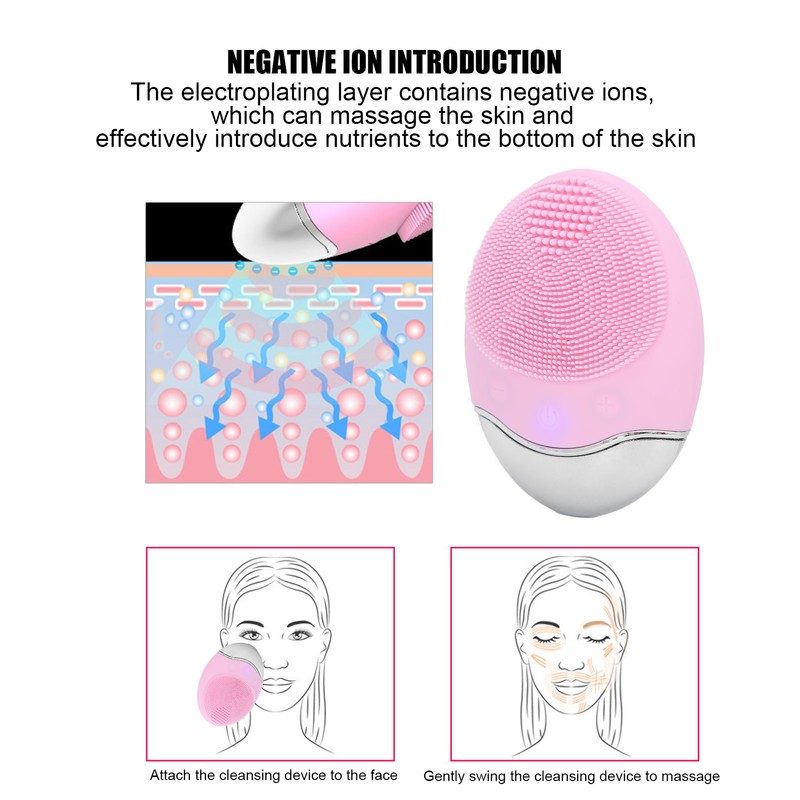 Electric Facial Cleansing Brush Wireless Charging Face Pore Deep Cleanser