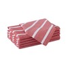 Encasa XO Cotton Napkins Set of 6 Roma Red Stripes