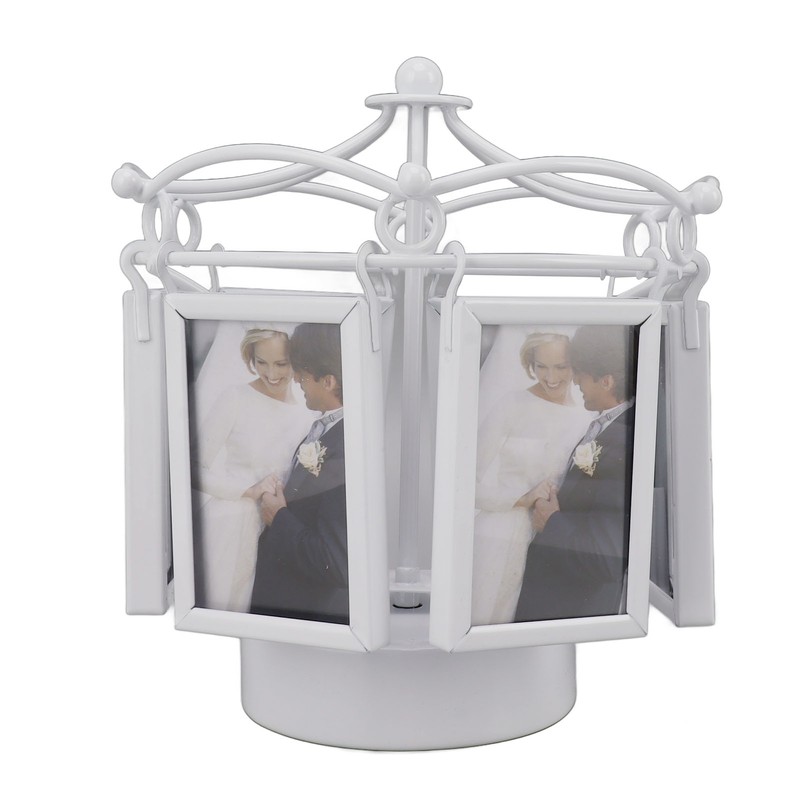 Rotating Photo Display Frame Multifunctional Removable Stable Metal Desktop Photo