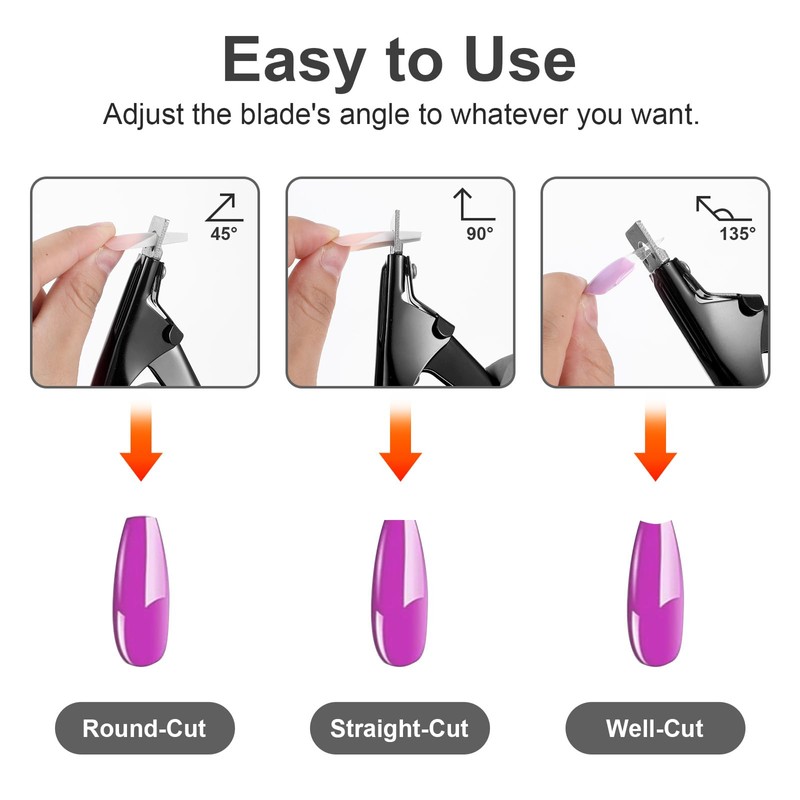 Metal Premium Adjustable Nail Clippers with Magnets Sizers Manicure Sharp