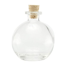 Nakpunar Spherical Clear Glass Bottle, 8.5 Oz. w/Cork (1, Cork)