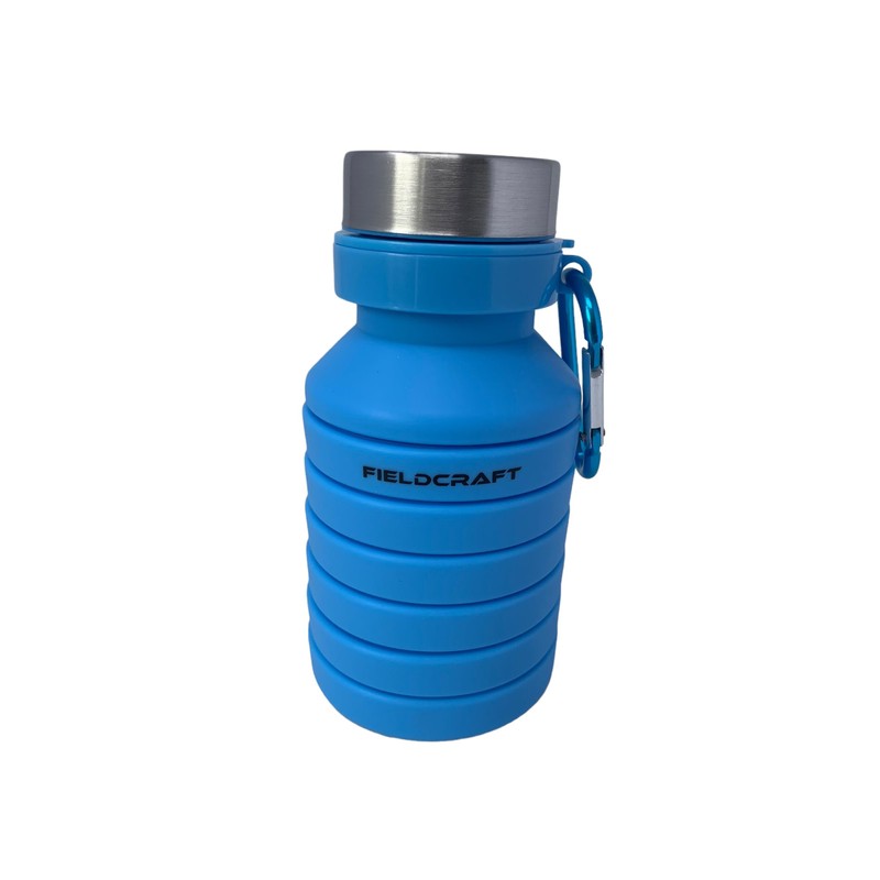 FIELDCRAFT Collapsible Silicone Water Bottle, BPA Free, Foldable, Leak Proof
