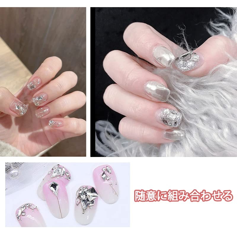 LIKENNY Rhinestone Nail Art, Crystal, DIY, Decorate and Use Nails,