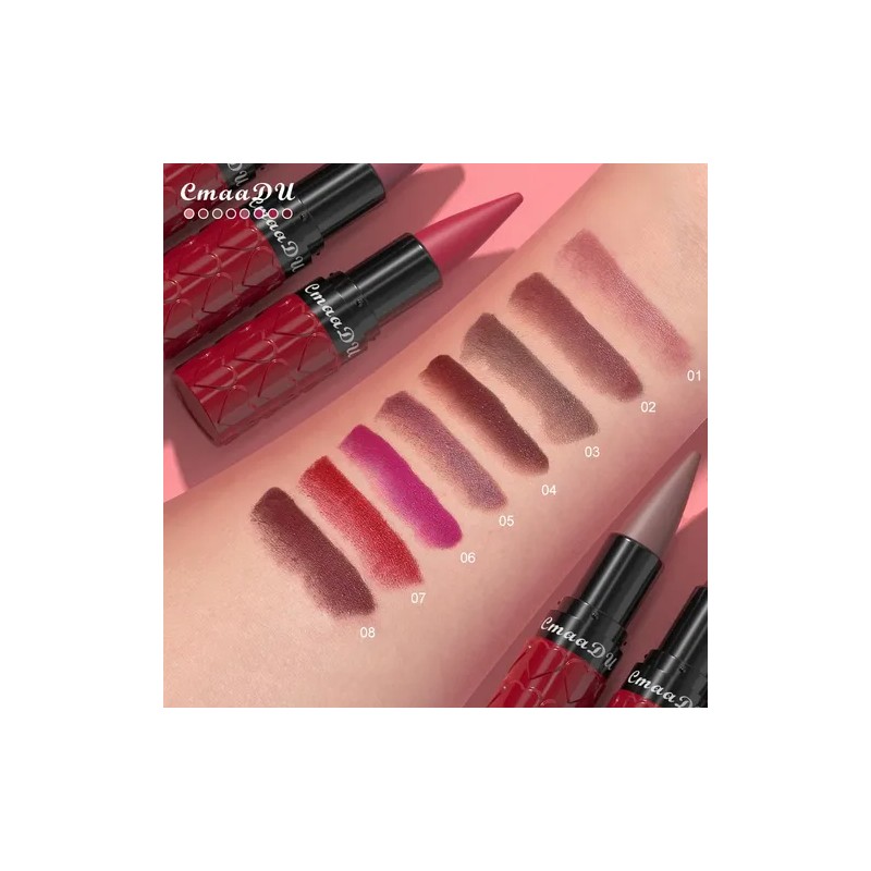 1pc Labial Mate Hidratante Y Fácil De Aplicar Larga Duración