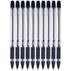 Gripper Ballpoint Pens, BLACK, Fine Point (0.5mm), Pack of 10,