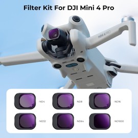 K&F Concept ND Filter Kit for Mini 4 Pro, 6 Pack(ND4, ND8, ND16, ND32, ND64, ND1000) Filters Compatible with DJI Mini 4 Pro Accessories