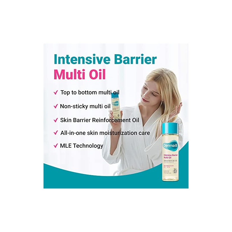 Derma B- Aceite multiusos hidratante y no pegajoso de barrera