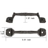 2 Packs 5.51" Dark Brown Barn Door Handles, Cast Iron