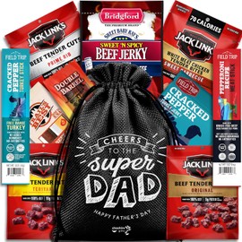 Fathers Day Gift for Dad – Jerky Gift Basket: Best Dad Ever Gifts, Fathers Day Gift from Daughter & Son, Jerky Variety Pack Gift Basket for Men, Grandpa Gifts for Father's Day by Cheshire Gifts