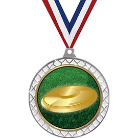 Flying Disc White Trellis Medal Silver, 2.5" Frisbee Toss Prizes, Kids Frisbee Trophy Medal Awards 1 Pack Prime