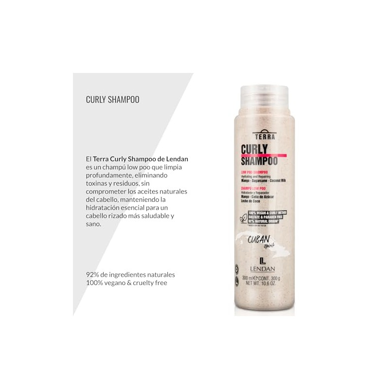 Lendan Terra Curly Hydrating and Repairing Low Poo Shampoo, 300