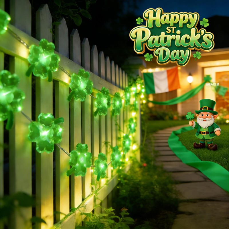 NewKoor St Patricks Day Decorations Lights 2 Pack Total 26FT