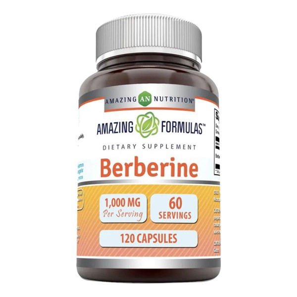 Amazing Nutrition Amazing Formulas Berberina 1000mg 120 Cápsulas Suplemento Control