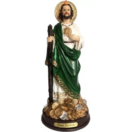 San Judas Tadeo 9"  Saint Jude  Statue[con  Dinero]