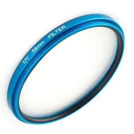 Lens Protection UV Lens Filter 58mm for Every Lens Manufacturer Dustproof Protective Digital Camera Lens Dress Up Protector (Blue)