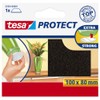 tesa Protect Filzgleiter, rechteckig, 100mm:80mm, braun, 1 Stück