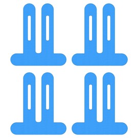 XUZOPIM Pack Of 4 Blue Precut Kinesiotapes Knee, Kinesiology Tape, Without Shere, Waterproof Elastic Physio Tape Kinesiotapes For Knee Pain (Blue)