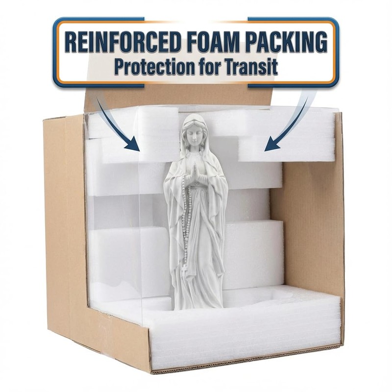 JXNCJXZG Virgin Mary Praying Statue 23.5 Inch, Religious Outdoor Statue