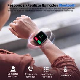 Reloj Inteligente 1.83 Alexa Bluetooth Llamada Smartwatch Idw26 Con Correa Silicona Color Negro Ip68