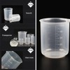 2 Piece Scientific Cup Set Measuring Cylinder Lab Plastic Graduated