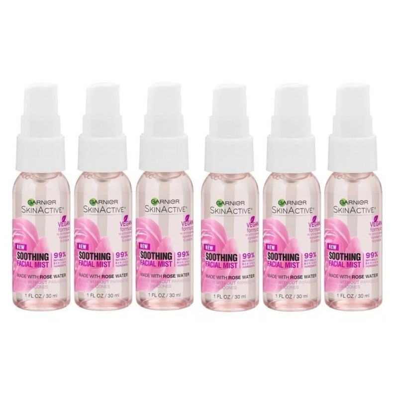 Garnier SkinActive Facial Mist Spray with Rose Water, 1oz. Travel