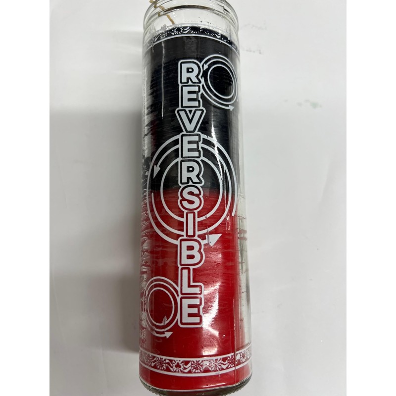 Reversible Double Action 2 Color (Black Over Red) Unscented Pillar