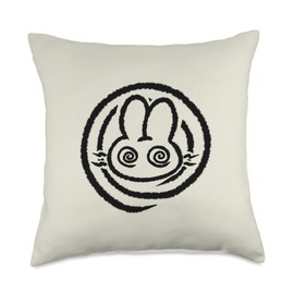 90s Y2K Mad Rabbit Bunny Hare is Confused Throw Pillow