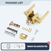 LOQRON Square Privacy Gold Door Handles (No Key) for Bathroom