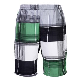 Mareno® Men's Swimming Trunks, Black Check - Green, size: l