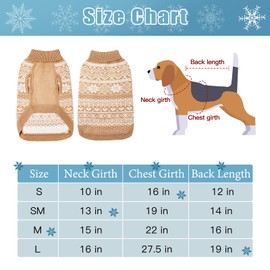 BINGPET Hjumarayan Dog Jumper, Dog Jumper Small Dog, Ultra Soft Thermal Winter Warm Puppy Sweatshirt, Pet Christmas Jumper, Pet Jumper - Beige SM