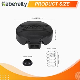 Kaberalty DWO1DT995 Replacement Trimmer Head Cap+Spring+Base Compatible with Dewalt DCST920 DCST922 DCST970 DCST990 DCST925 Cordless String Trimmer (1+1+1)
