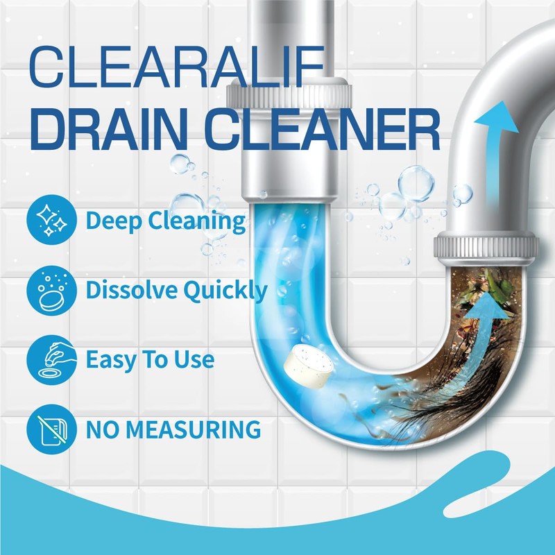 CLEARALIF Drain Clog Remover and Cleaner, 16 Pack, Unscented, Drain